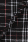 Light Mauve & Black Madras Winter Flannel