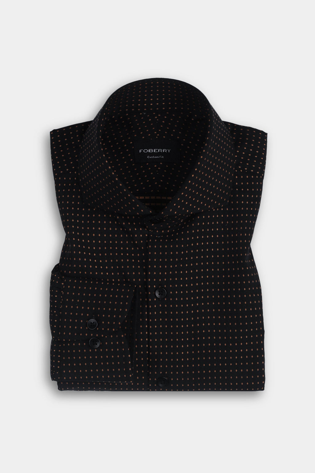 Gold On Black Polka Dots Shirt