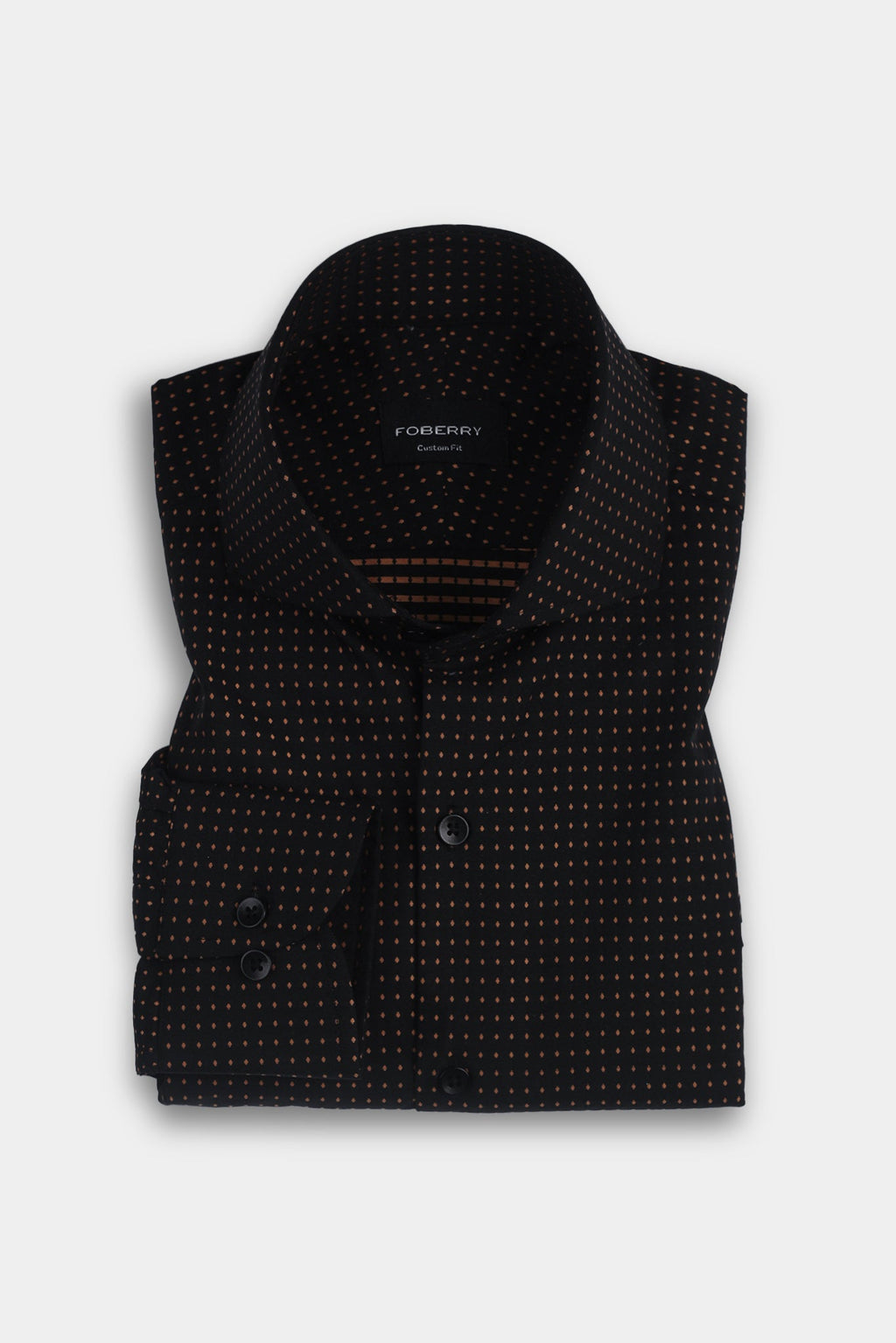 Gold On Black Polka Dots Shirt