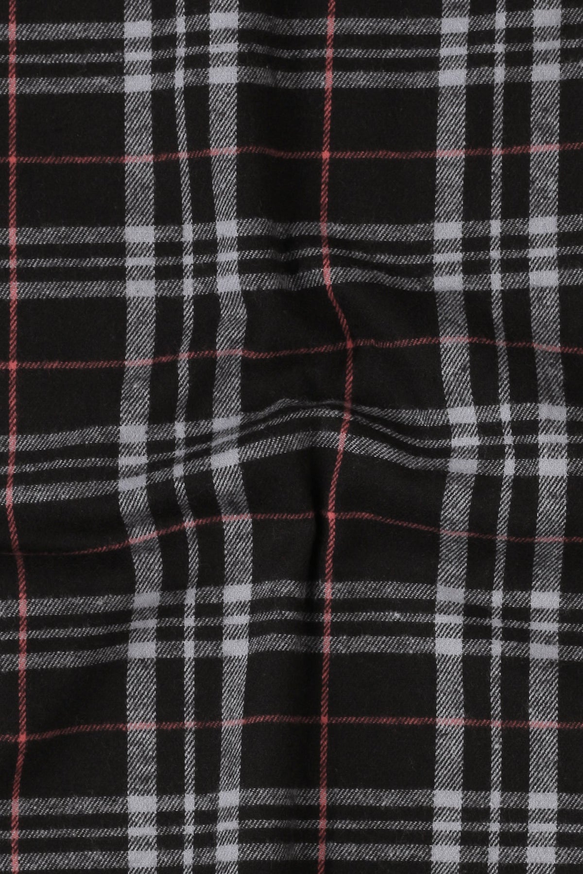 Light Mauve & Black Madras Winter Flannel