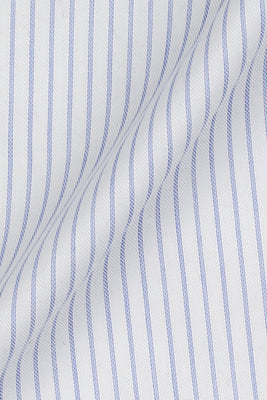 Sky Blue 60s Pencil Stripes
