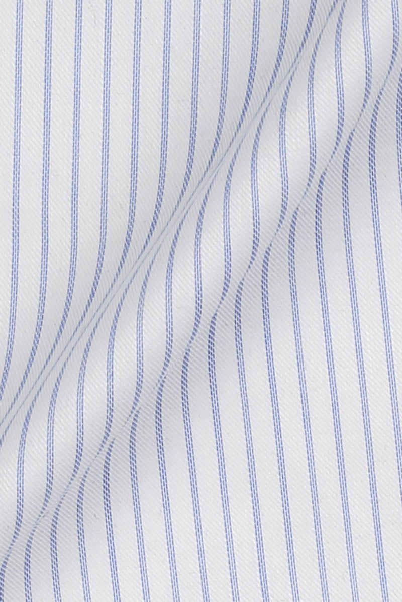 Sky Blue 60s Pencil Stripes