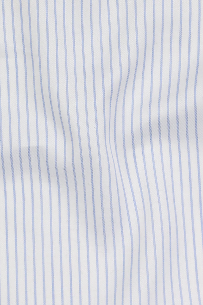 Sky Blue 60s Pencil Stripes