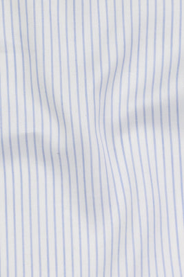 Sky Blue 60s Pencil Stripes