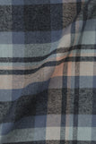 Ivory Blue Madras Winter Flannel