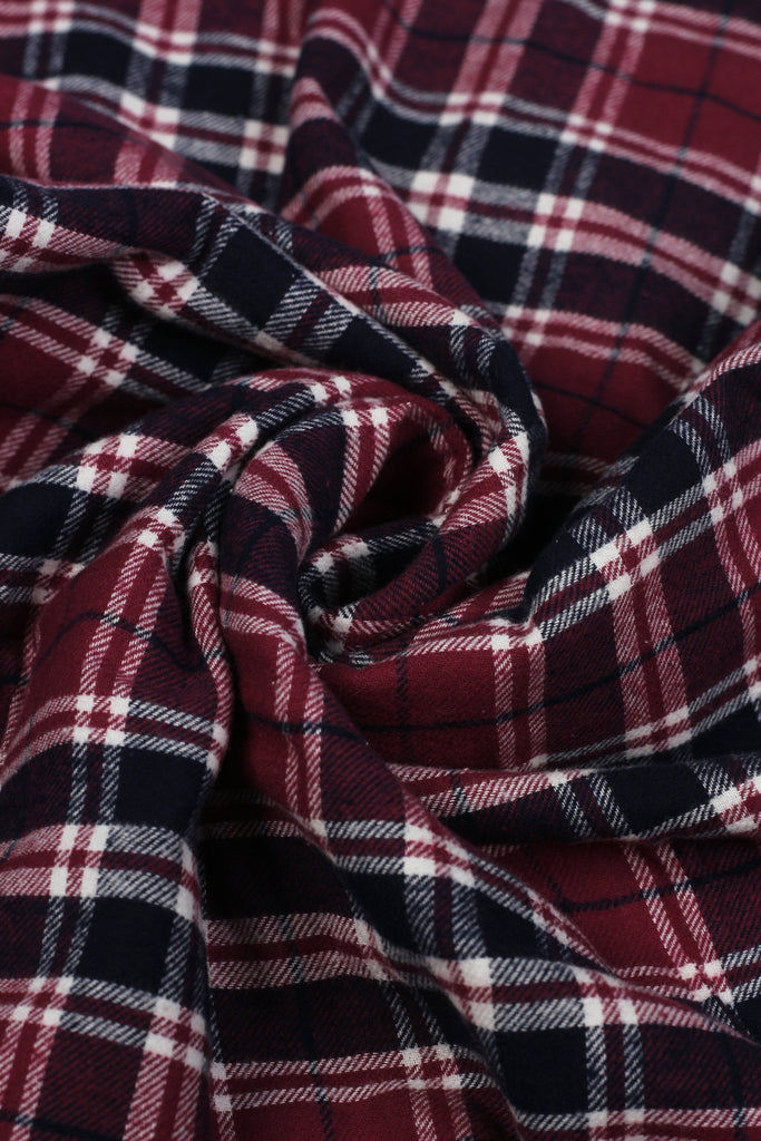 Maroon Tartan Winter Flannel