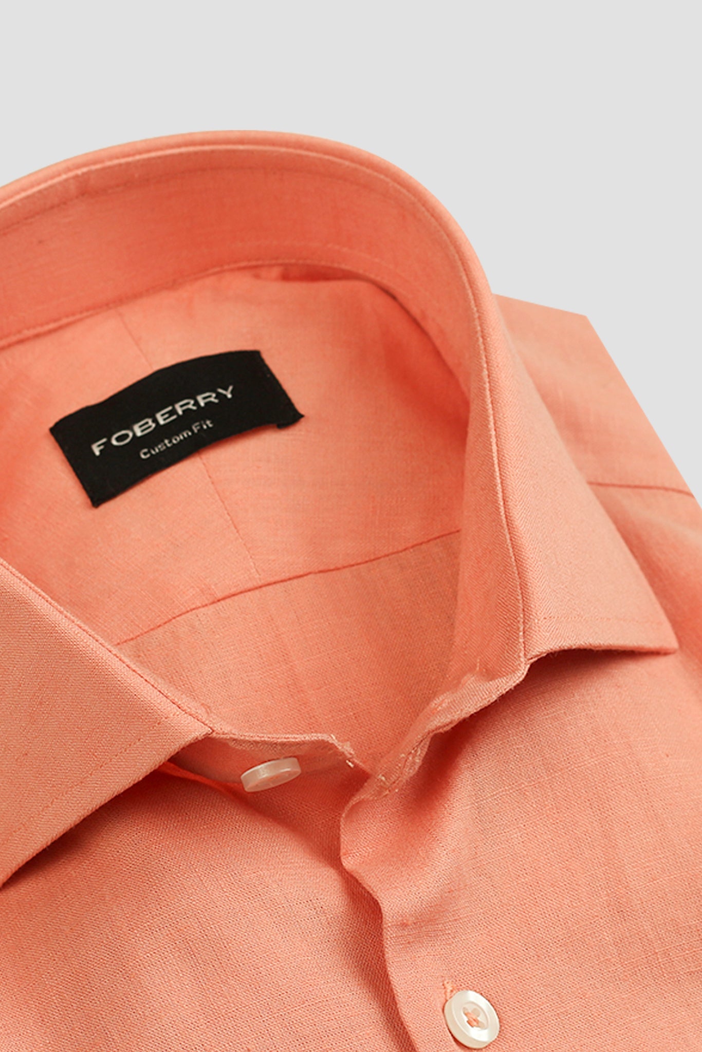 Blushing Peach Linen Shirt