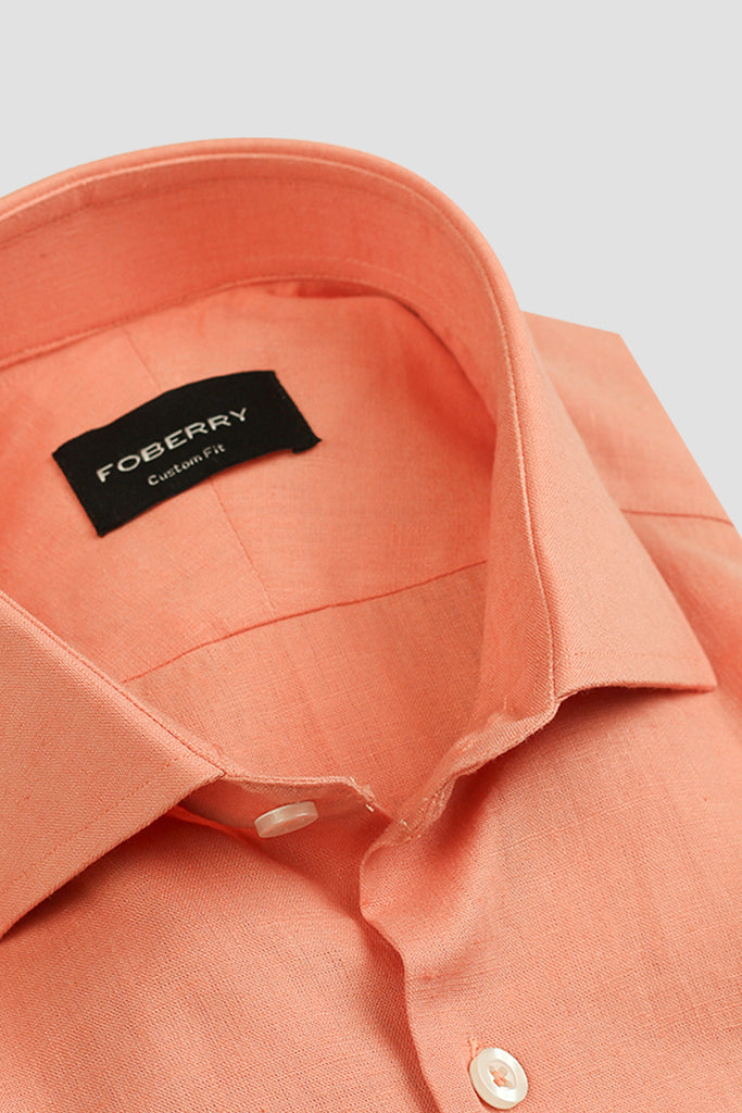 Blushing Peach Linen Shirt