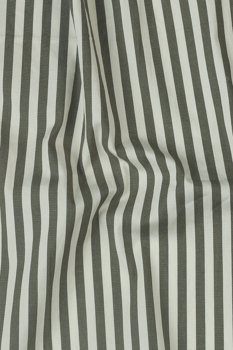 Olive Green Bengal Striped Shirt