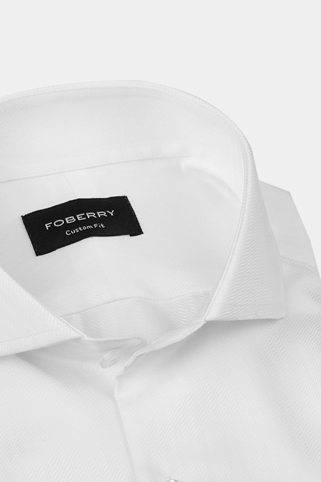 White Diagonal Weave Shirt