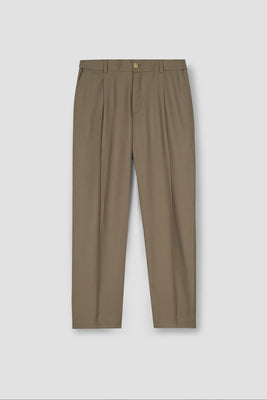 French Beige Tropical Wool Blended Dress Pant