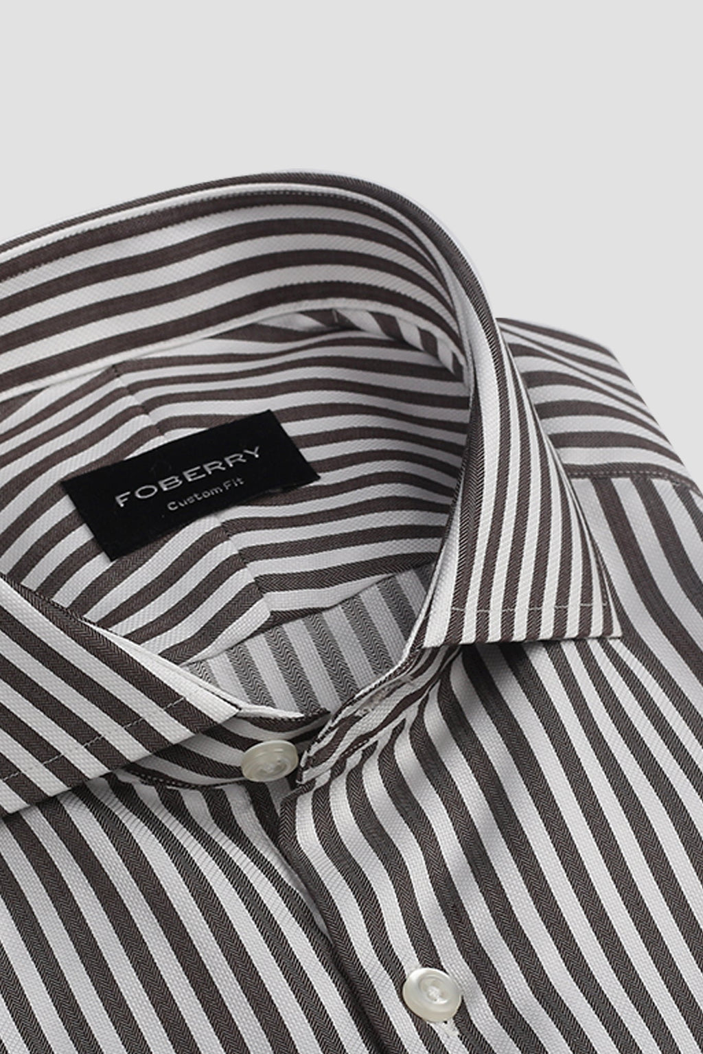 Charcoal Bengal Structured Stripes Shirt