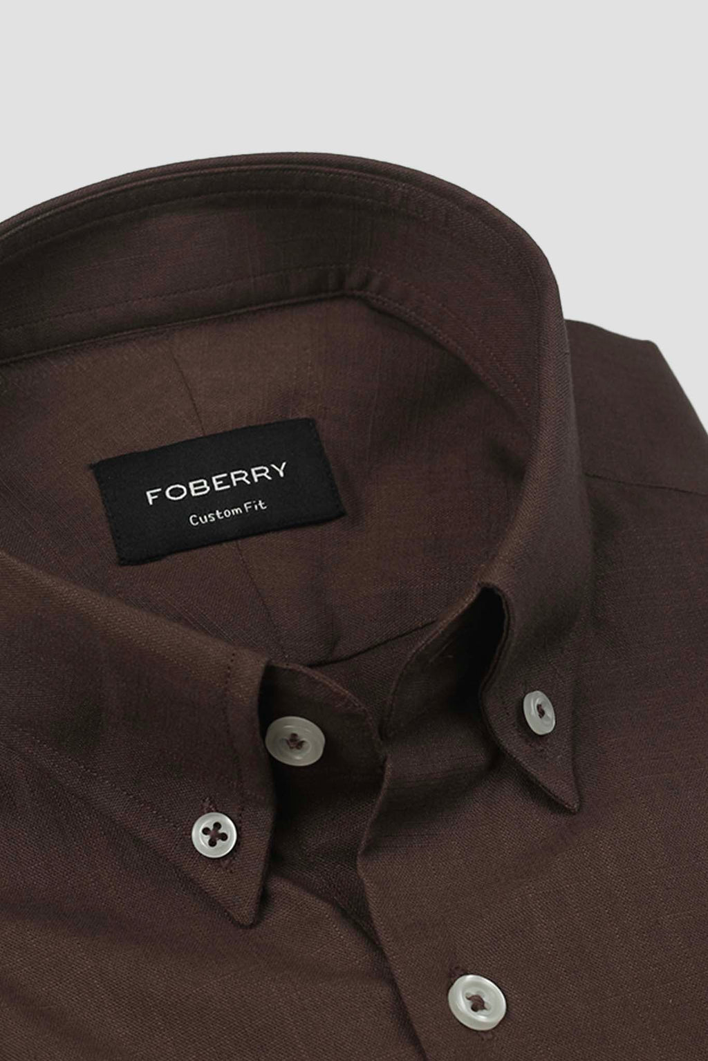 Soft Syrup Brown Irish Linen Shirt