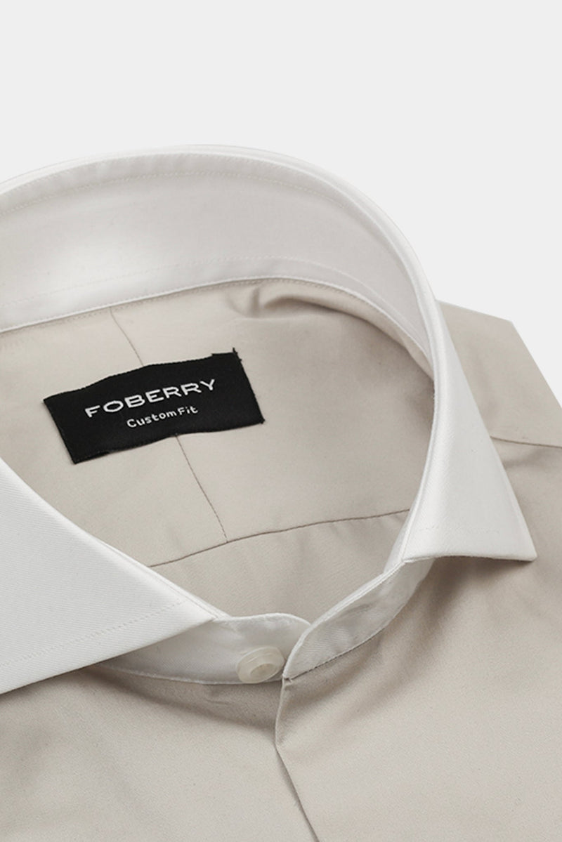 Light Beige Egyptian Poplin Shirt