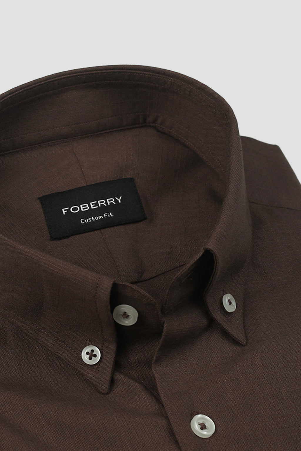 Soft Syrup Brown Irish Linen Shirt
