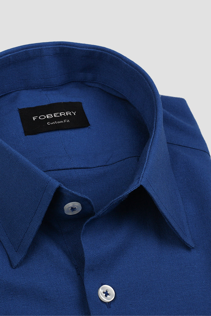 French Blue Linen Shirt