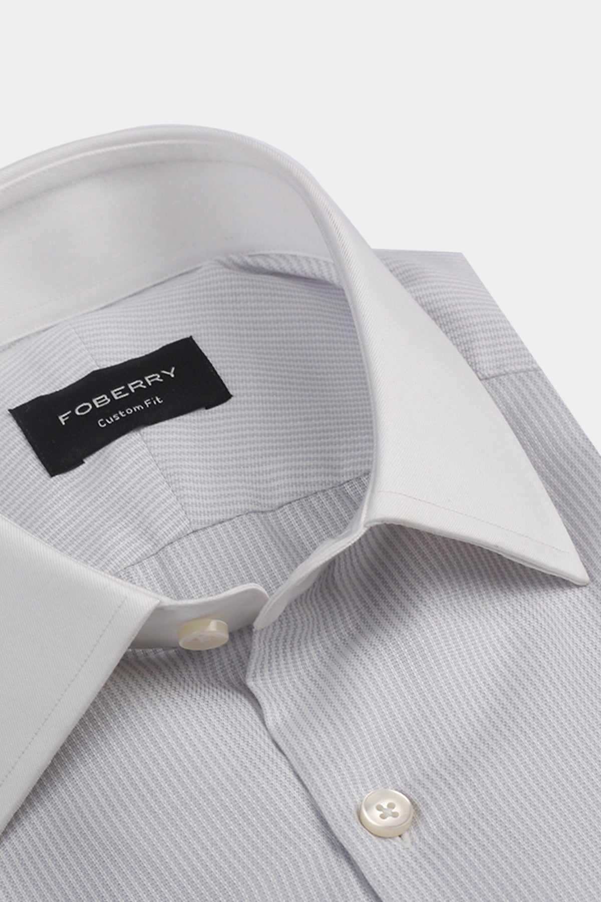 Pastel Grey Chain Striped Shirt