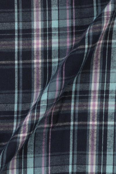 Soft Teal Blue Tartan Winter Flannel