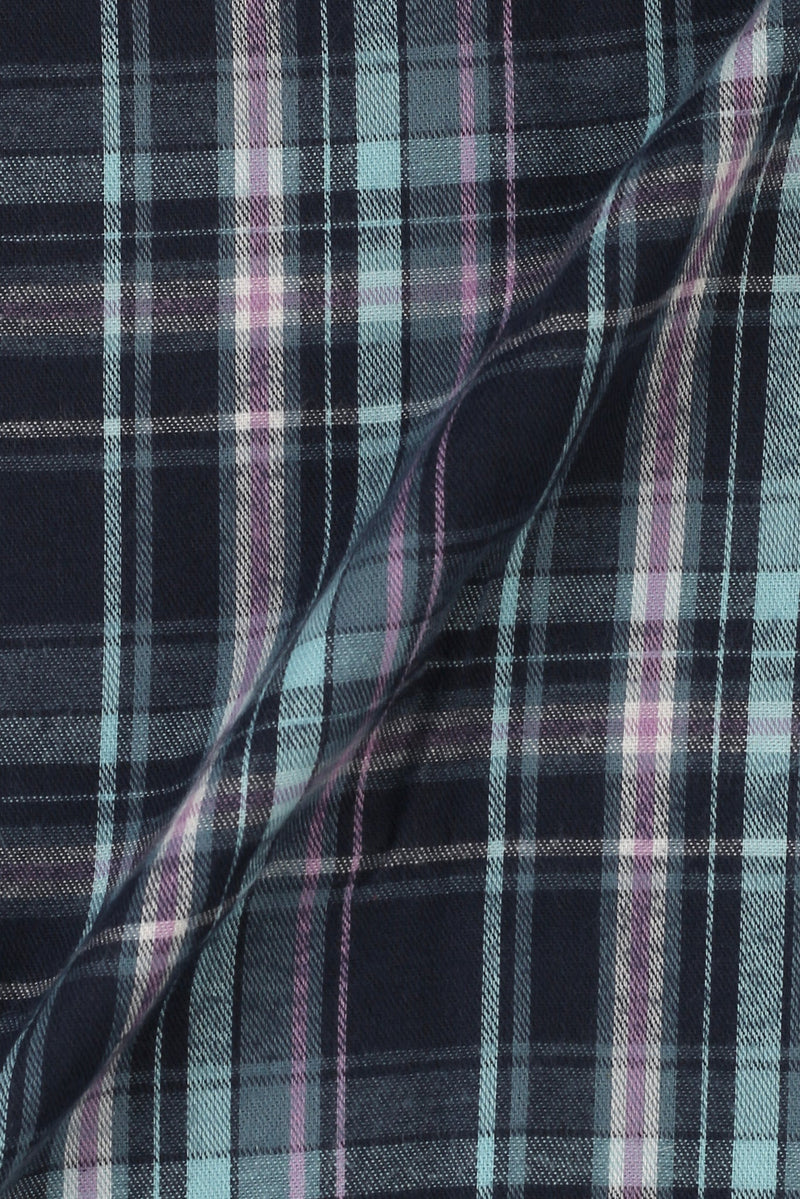 Soft Teal Blue Tartan Winter Flannel