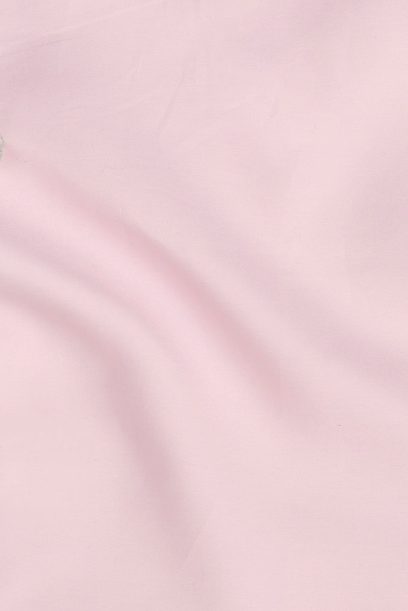 Egyptian Pink Poplin Twill - White Collar Shirt
