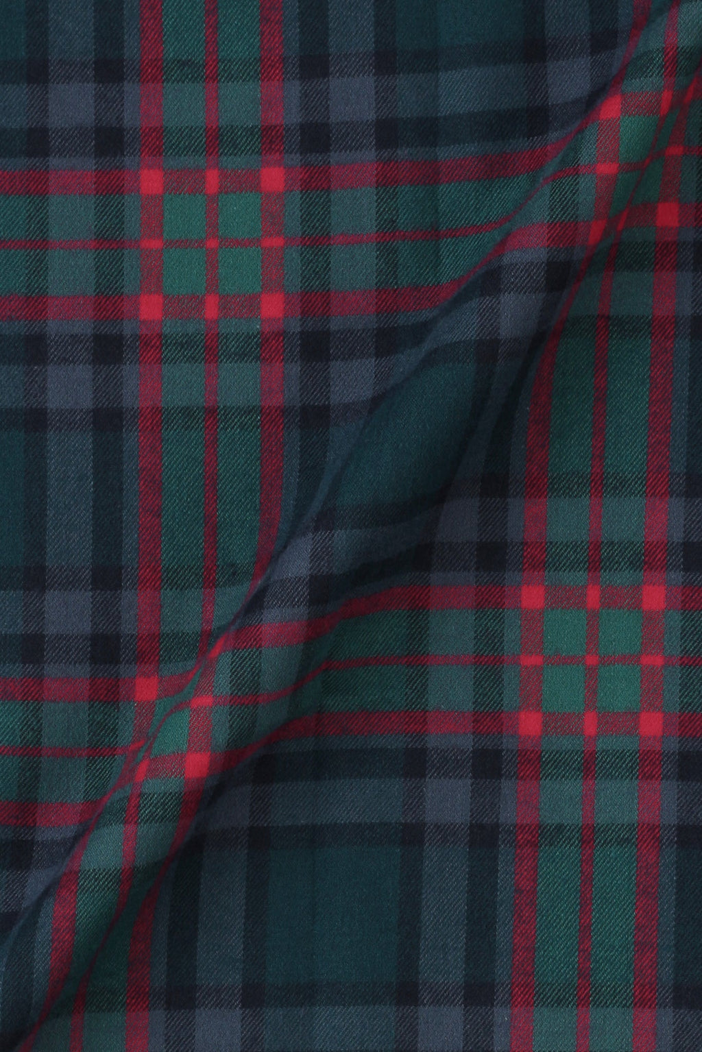 Dark Blue Green Tartan Winter Flannel