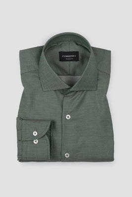Amazon Green Patterned Stripes Shirt - Easy Care
