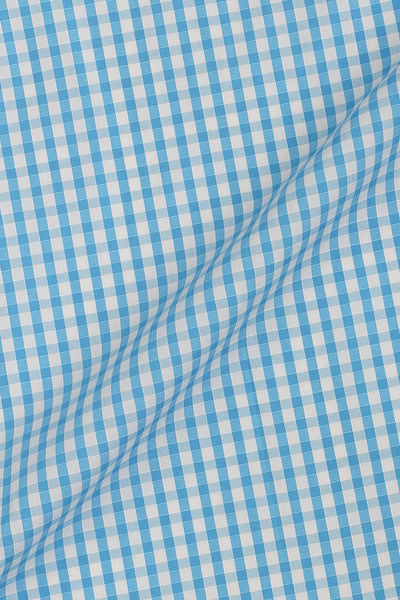 Soft Turquoise Blue Gingham