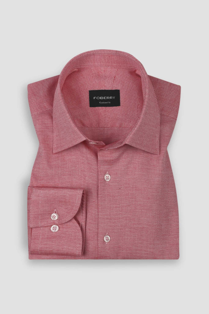 Red Rust Patterned Shirt