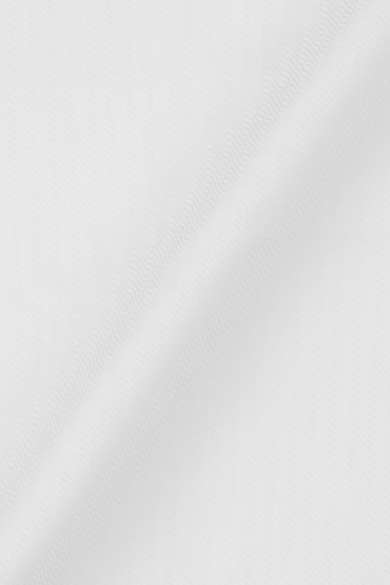 White Diagonal Weave Shirt