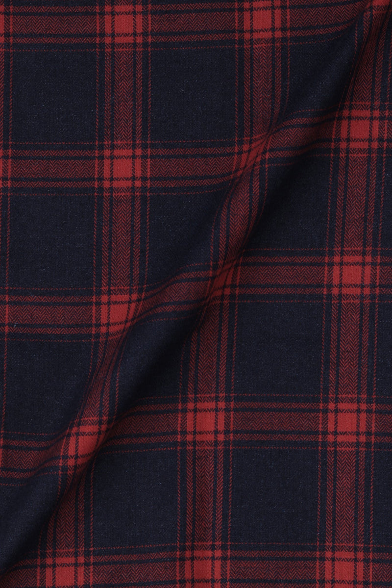 Soft Denim Blue Tartan Winter Flannel Shirt