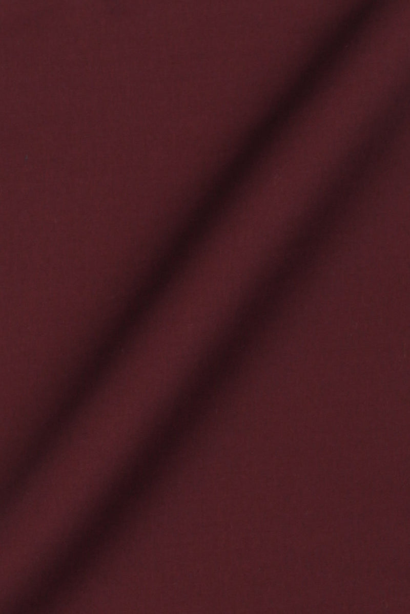 Soft Maroon Egyptian Poplin Pin Collar Shirt