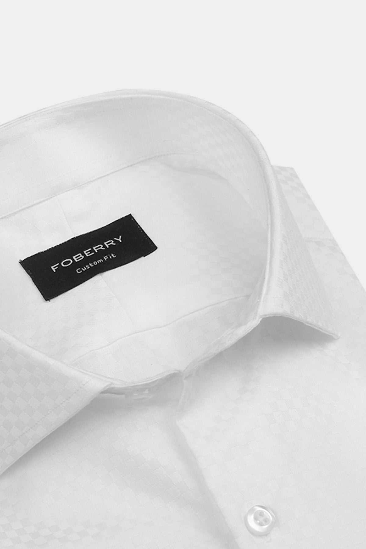 Fine White Micro Check Shirt