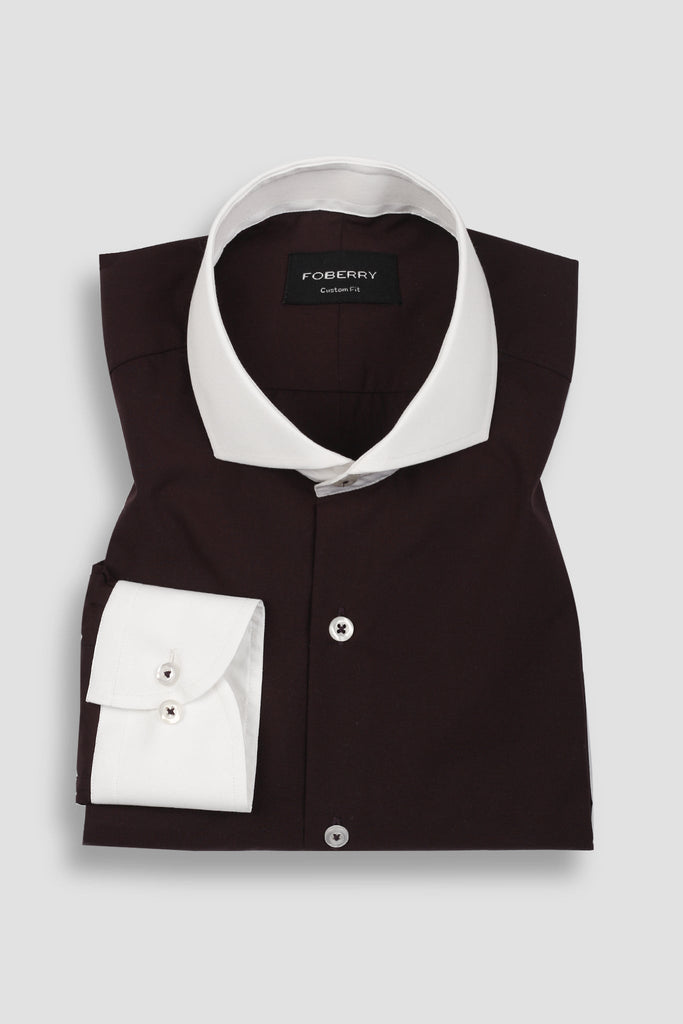 Deep Wine Egyptian Poplin Shirt