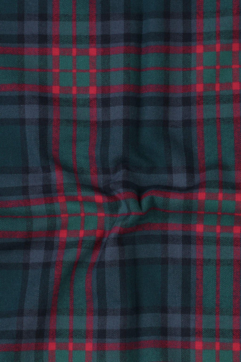 Dark Blue Green Tartan Winter Flannel