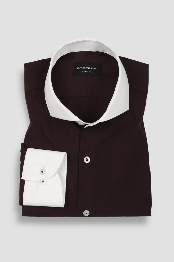 Deep Wine Egyptian Poplin Shirt