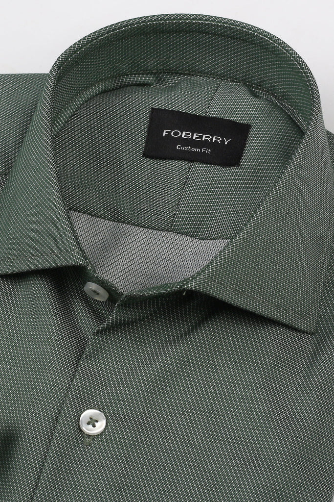 Amazon Green Patterned Stripes Shirt - Easy Care