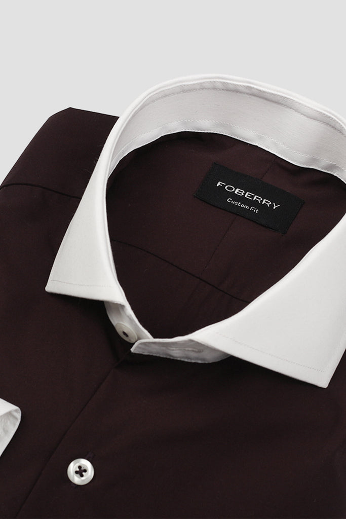 Deep Wine Egyptian Poplin Shirt