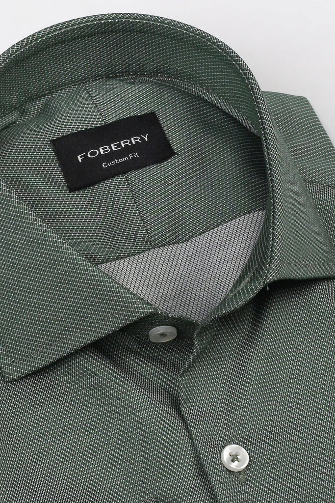 Amazon Green Patterned Stripes Shirt - Easy Care