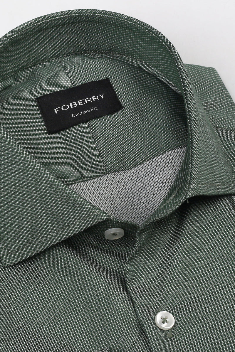 Amazon Green Patterned Stripes Shirt - Easy Care