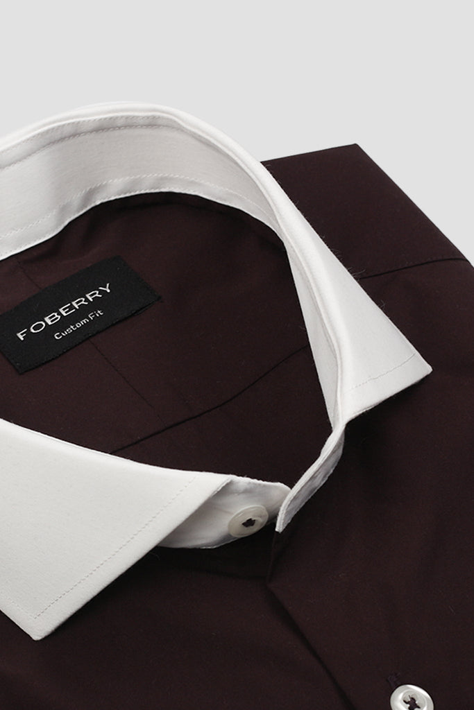 Deep Wine Egyptian Poplin Shirt
