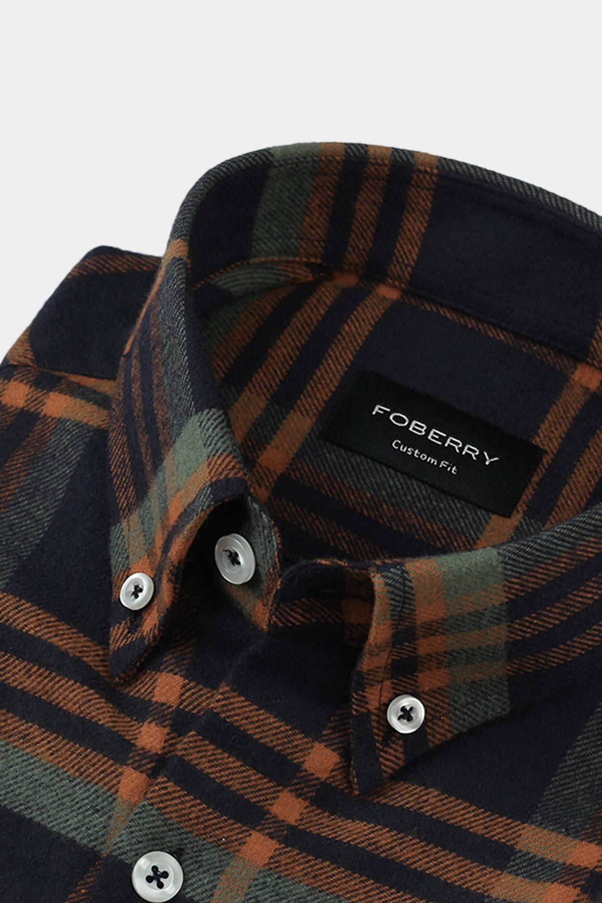 Tangerine Blue Tartan Winter Flannel Shirt