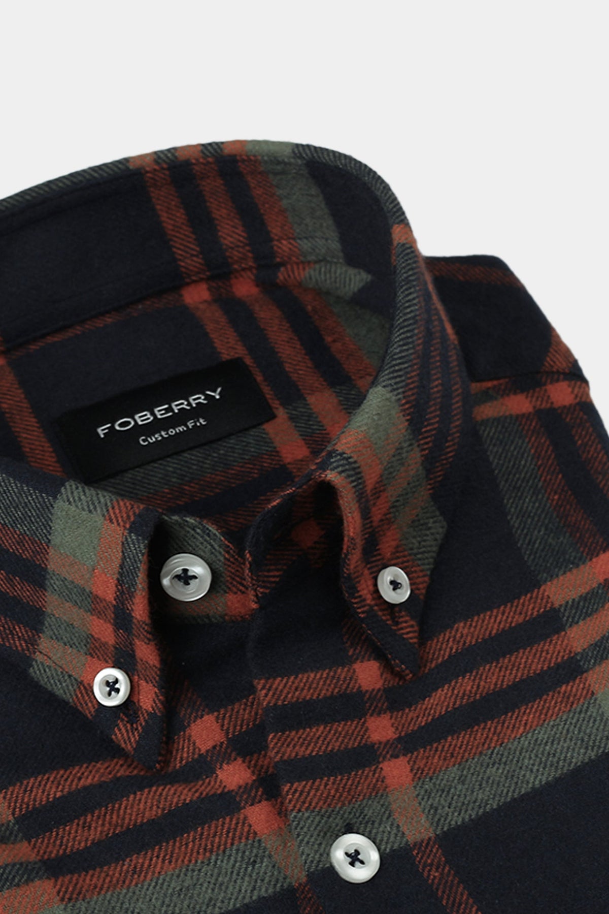 Tangerine Blue Tartan Winter Flannel Shirt