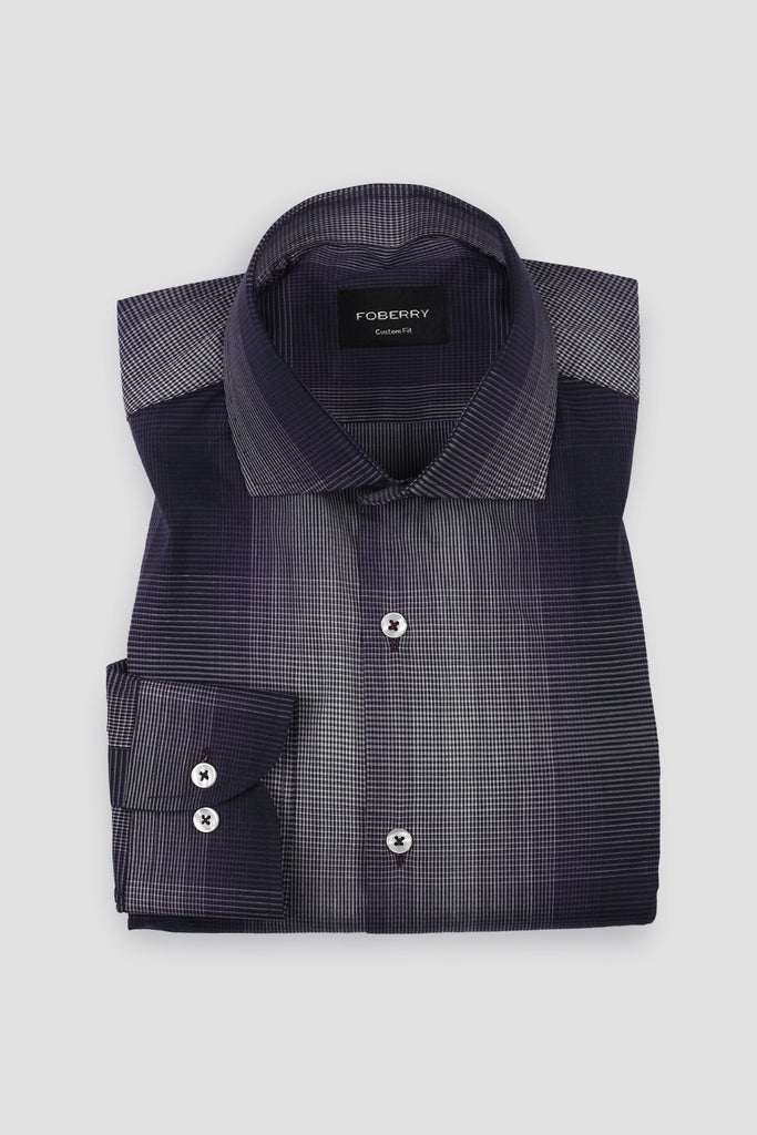 Purple Tartan Check Shirt