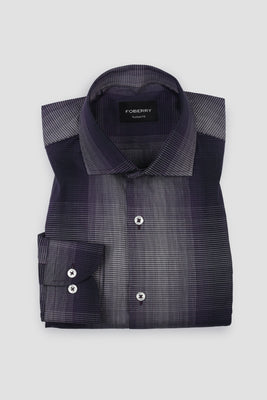 Purple Tartan Check Shirt