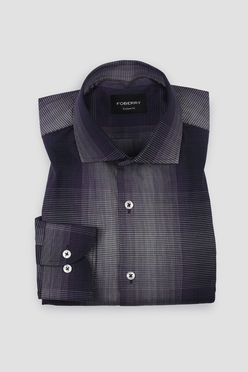 Purple Tartan Check Shirt