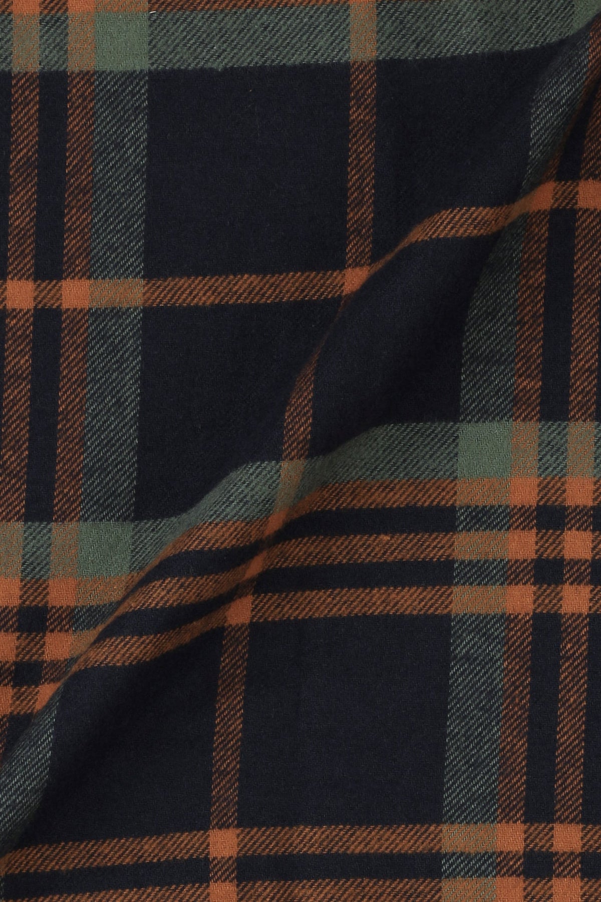 Tangerine Blue Tartan Winter Flannel Shirt