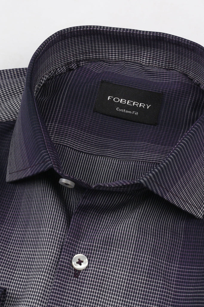 Purple Tartan Check Shirt