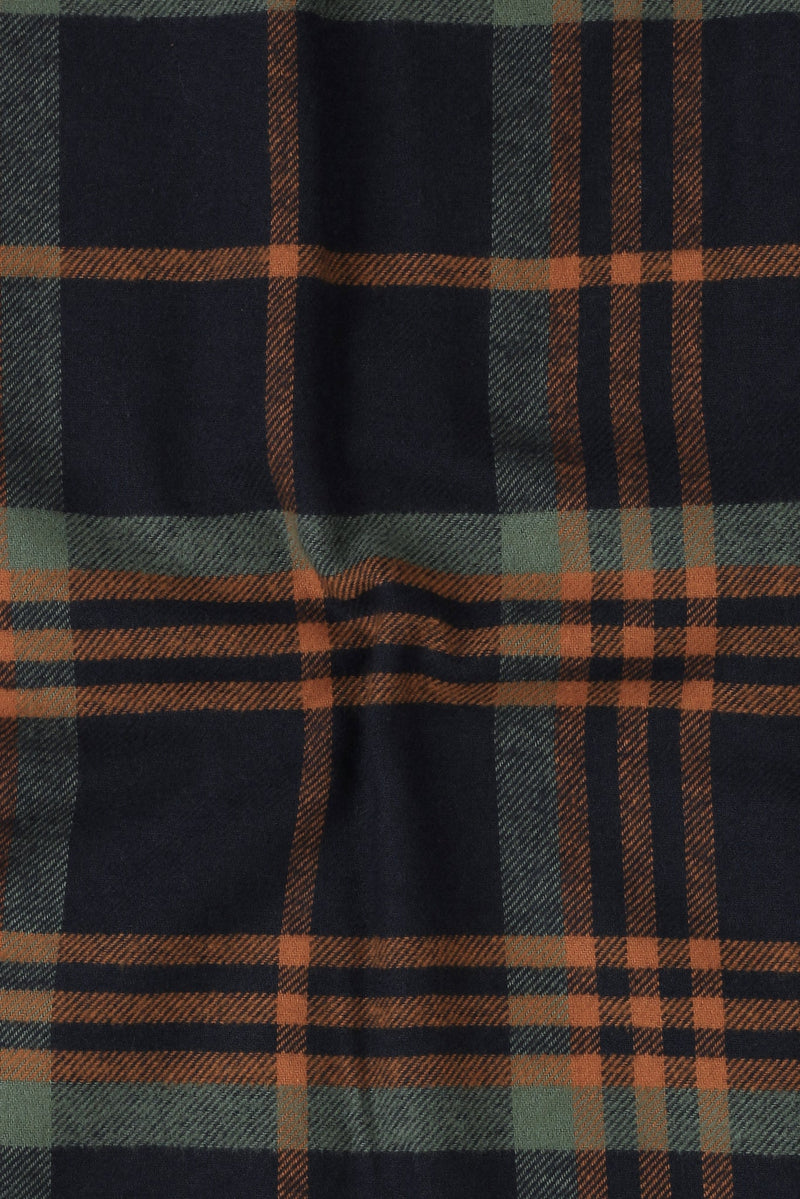 Tangerine Blue Tartan Winter Flannel Shirt
