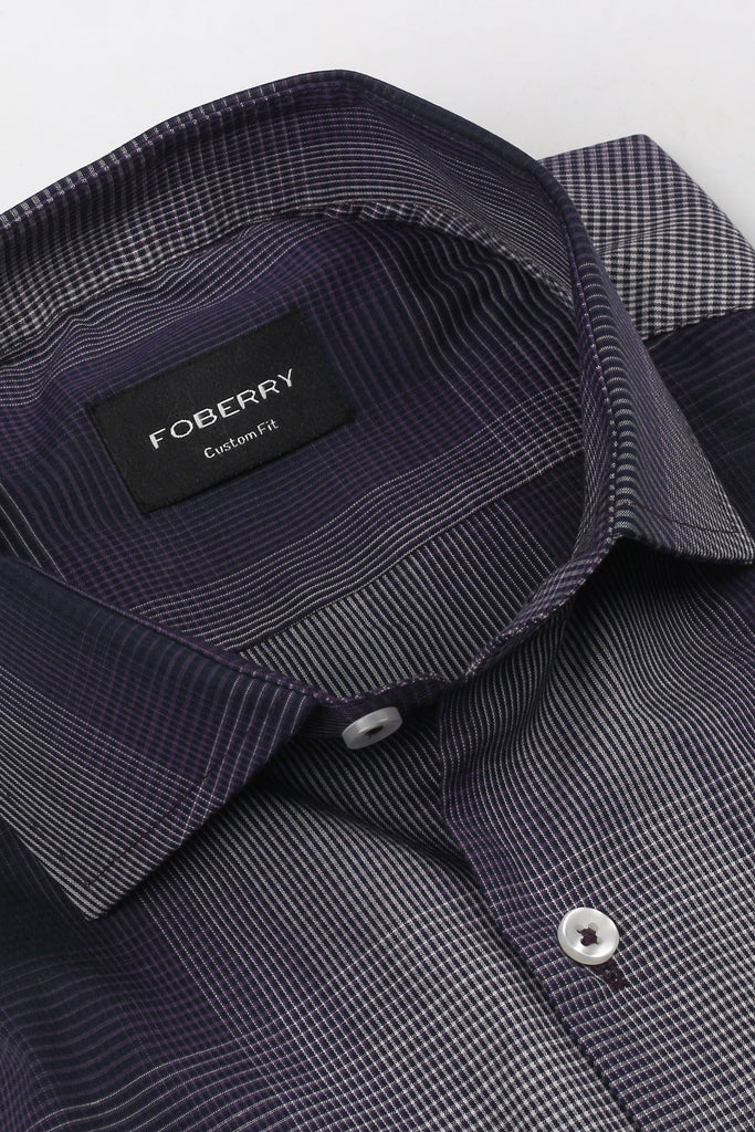 Purple Tartan Check Shirt
