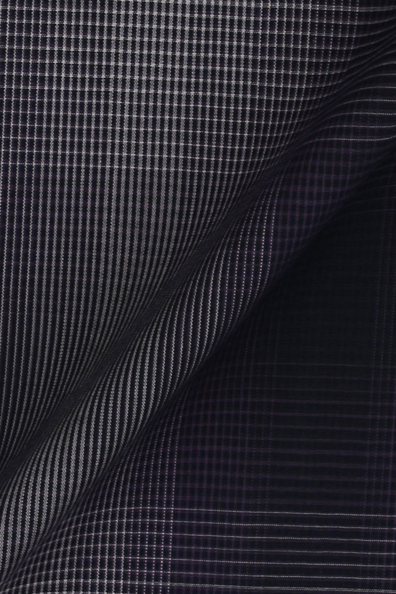 Purple Tartan Check Shirt